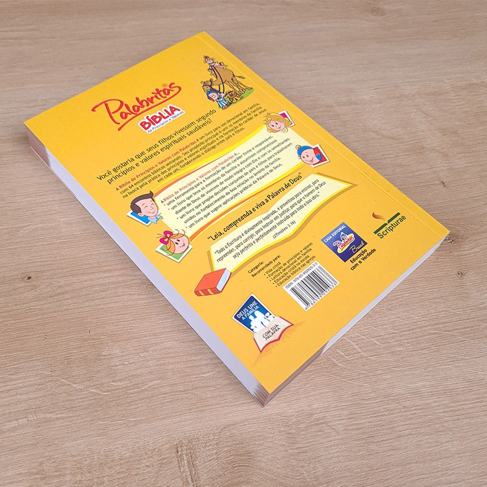 Bíblia de Princípios e Valores | Palabritas | Capa Brochura