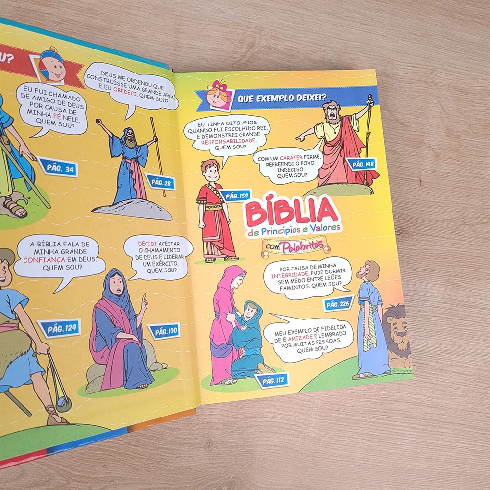 Bíblia de Princípios e Valores com Palabritas | Capa Dura