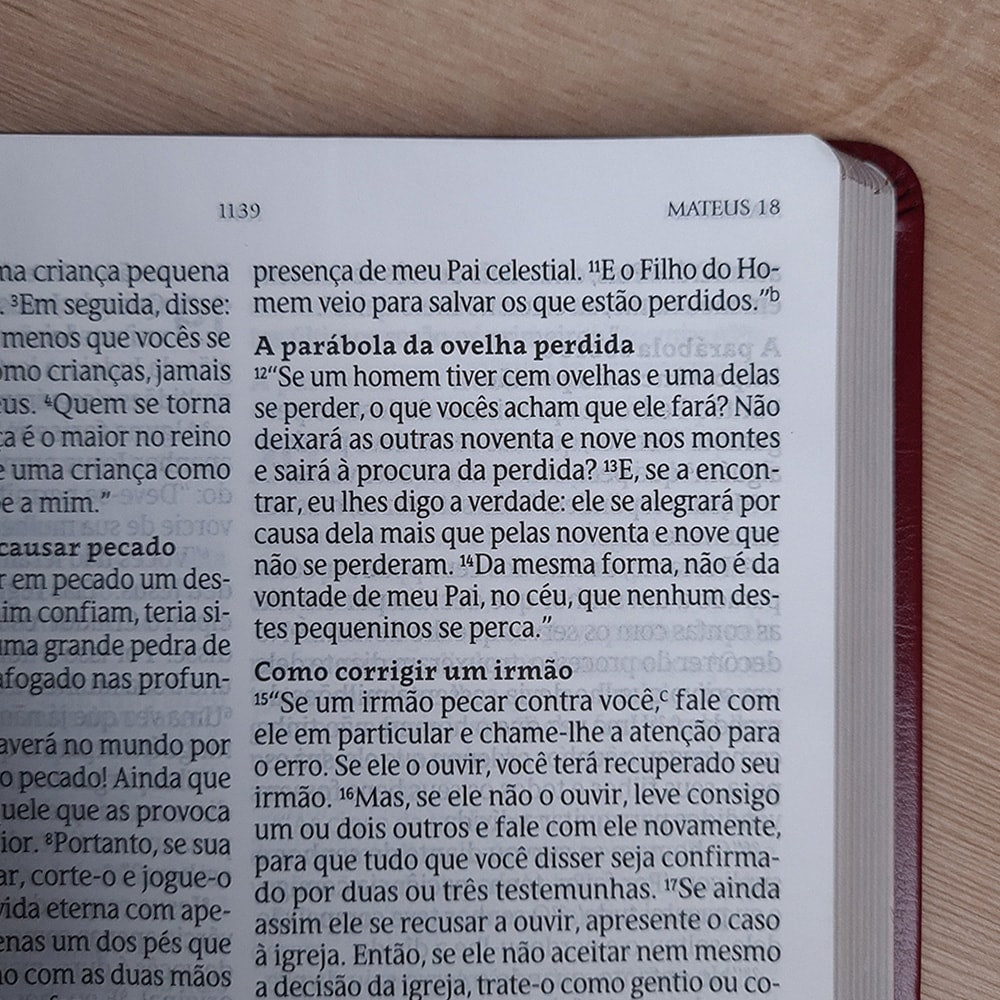 Bíblia de Estudos e Sermões de C H Spurgeon | NVT | Letra Normal | Capa Luxo Vinho