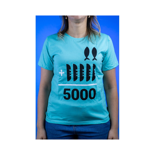 Camiseta Baby Look 2+5=5000 | Teal | The Chosen P