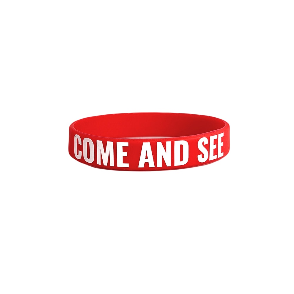 Pulseira de Silicone Come And See | Vermelha