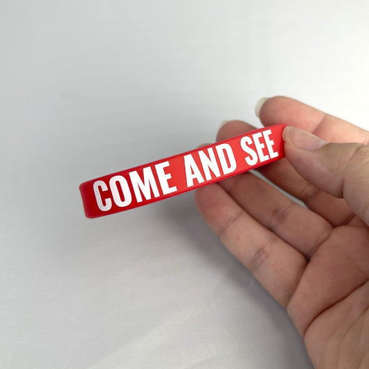 Pulseira de Silicone Come And See | Vermelha