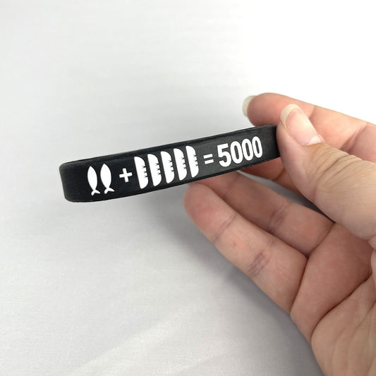 Pulseira de Silicone The Chosen 2+5=5000 | Preta