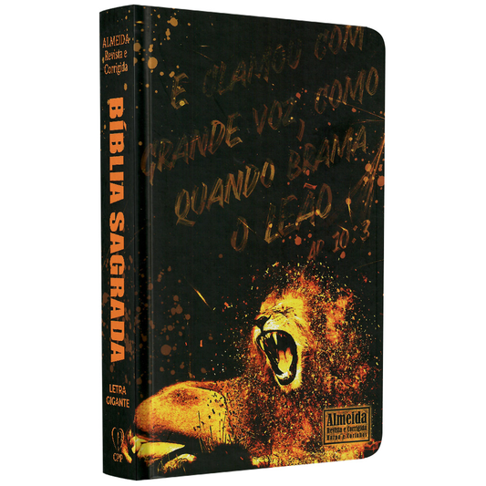 Bíblia Sagrada | ARC | Harpa Avivada e Corinhos | Letra Gigante | Capa Dura Leão Gold