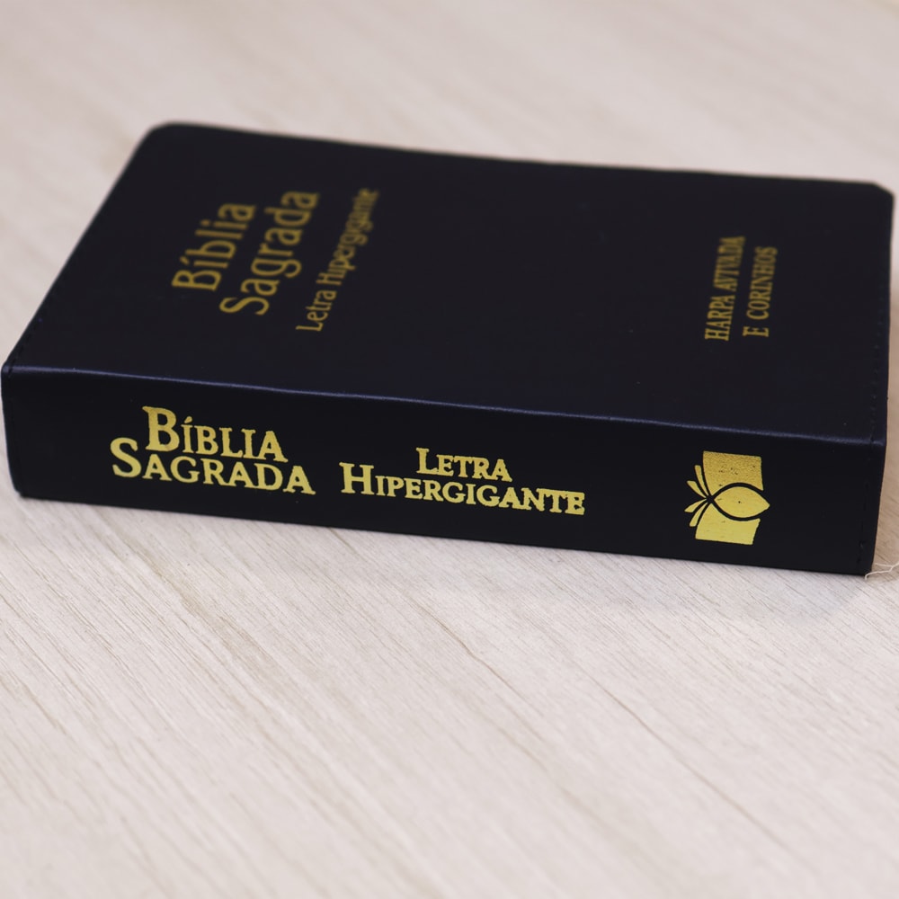 Bíblia Sagrada | ARC | Letra Hipergigante | Capa Luxo Azul | Harpa Avivada e Corinhos