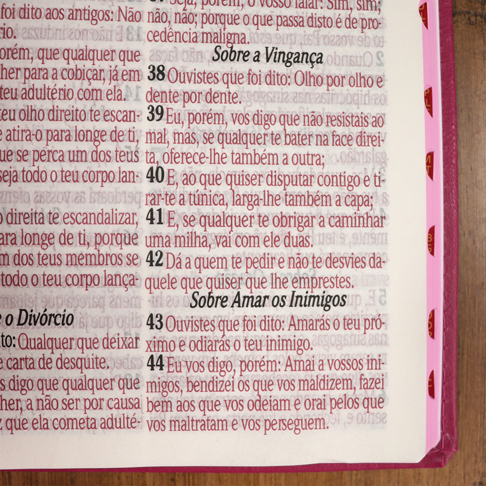 Bíblia Sagrada | ARC | Letra Jumbo | Capa Luxo Pink | Harpa Avivada e Corinhos
