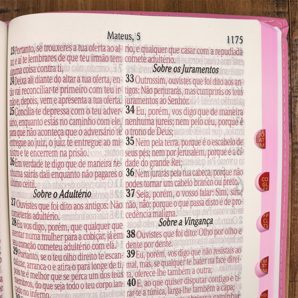 Bíblia Sagrada | ARC | Letra Jumbo | Capa Luxo Rosa | Harpa Avivada e Corinhos