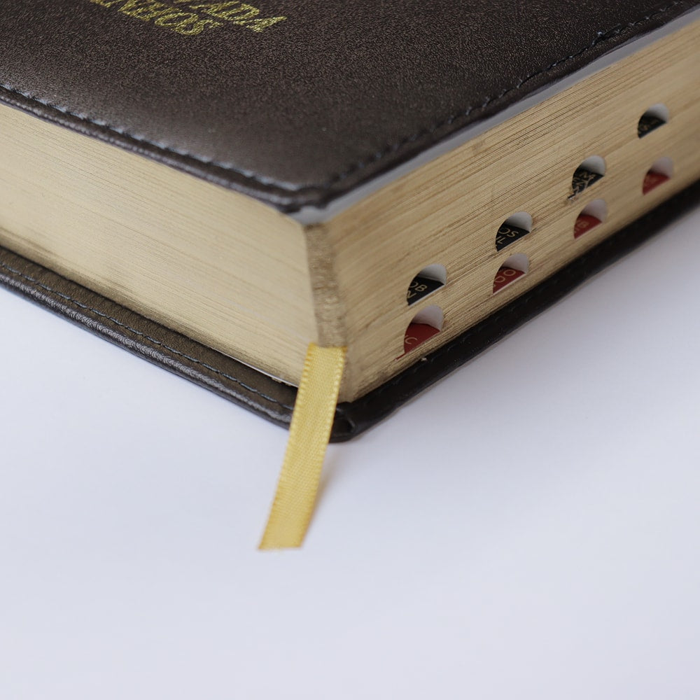 Bíblia Sagrada | ARC | Letra Jumbo | Capa Luxo Marrom | Harpa Avivada e Corinhos