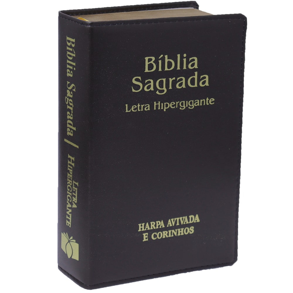Bíblia Sagrada | ARC | Letra Hipergigante | Capa Luxo Marrom | Harpa Avivada e Corinhos