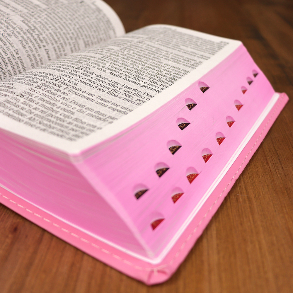Bíblia Sagrada | ARC | Letra Hipergigante | Capa Luxo Rosa | Harpa Avivada e Corinhos