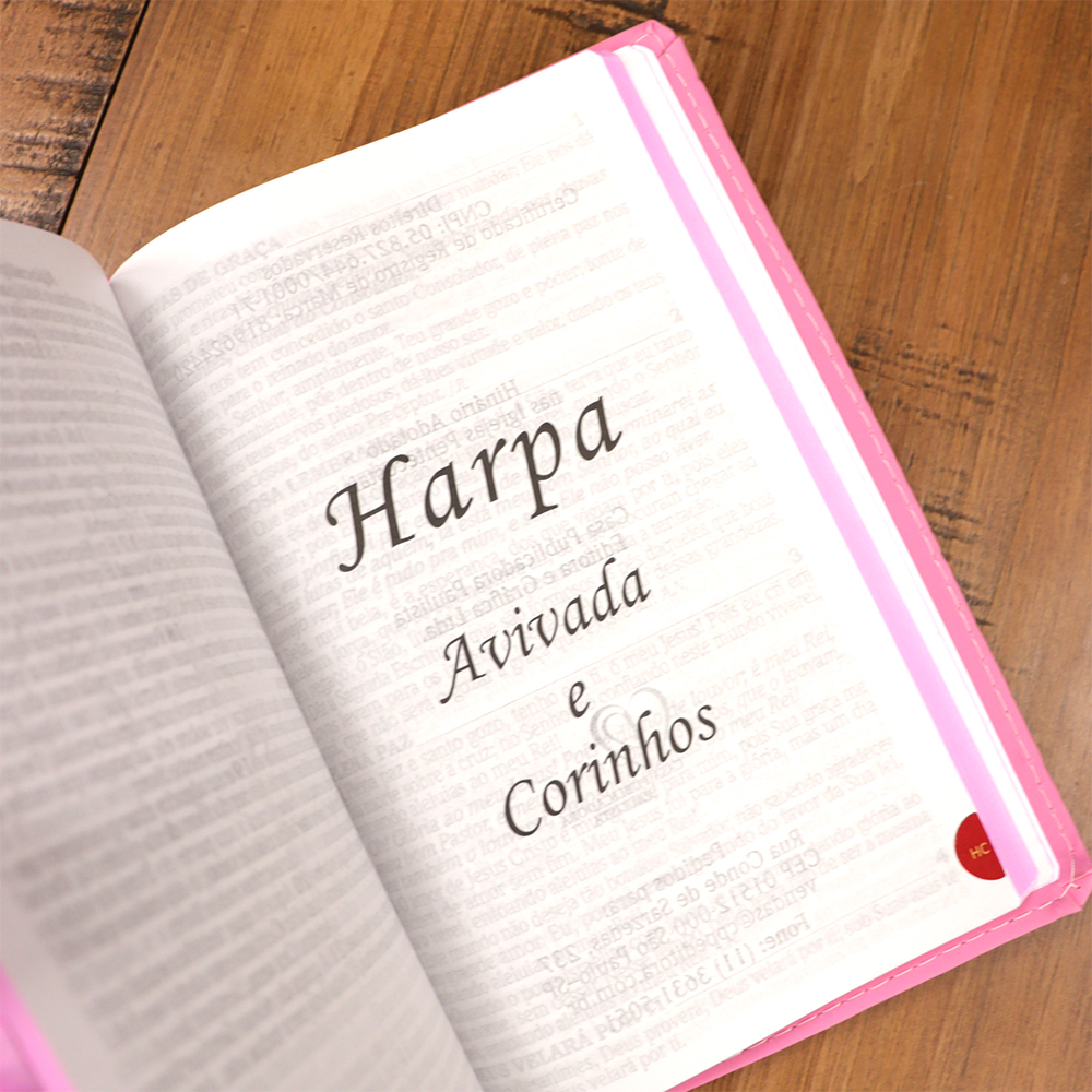 Bíblia Sagrada | ARC | Letra Hipergigante | Capa Luxo Rosa | Harpa Avivada e Corinhos