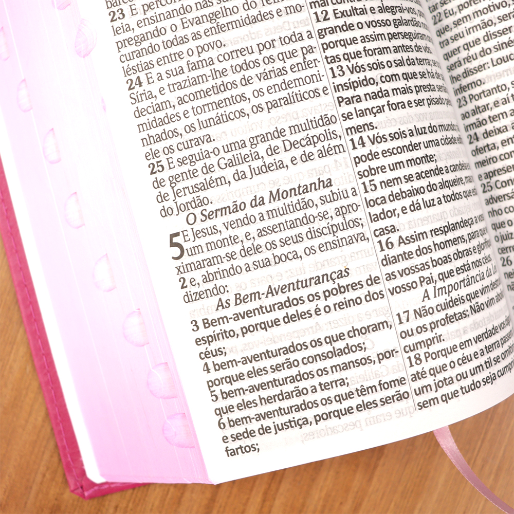 Bíblia Sagrada | ARC | Letra Hipergigante | Capa Luxo Pink | Harpa Avivada e Corinhos