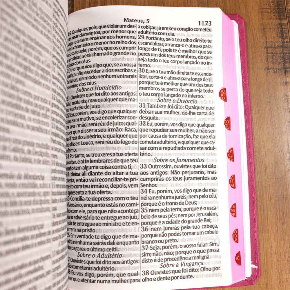 Bíblia Sagrada | ARC | Letra Hipergigante | Capa Luxo Pink | Harpa Avivada e Corinhos