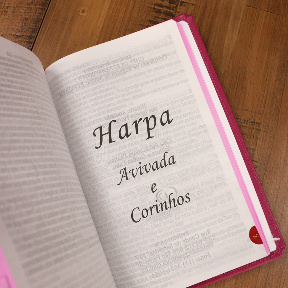 Bíblia Sagrada | ARC | Letra Hipergigante | Capa Luxo Pink | Harpa Avivada e Corinhos