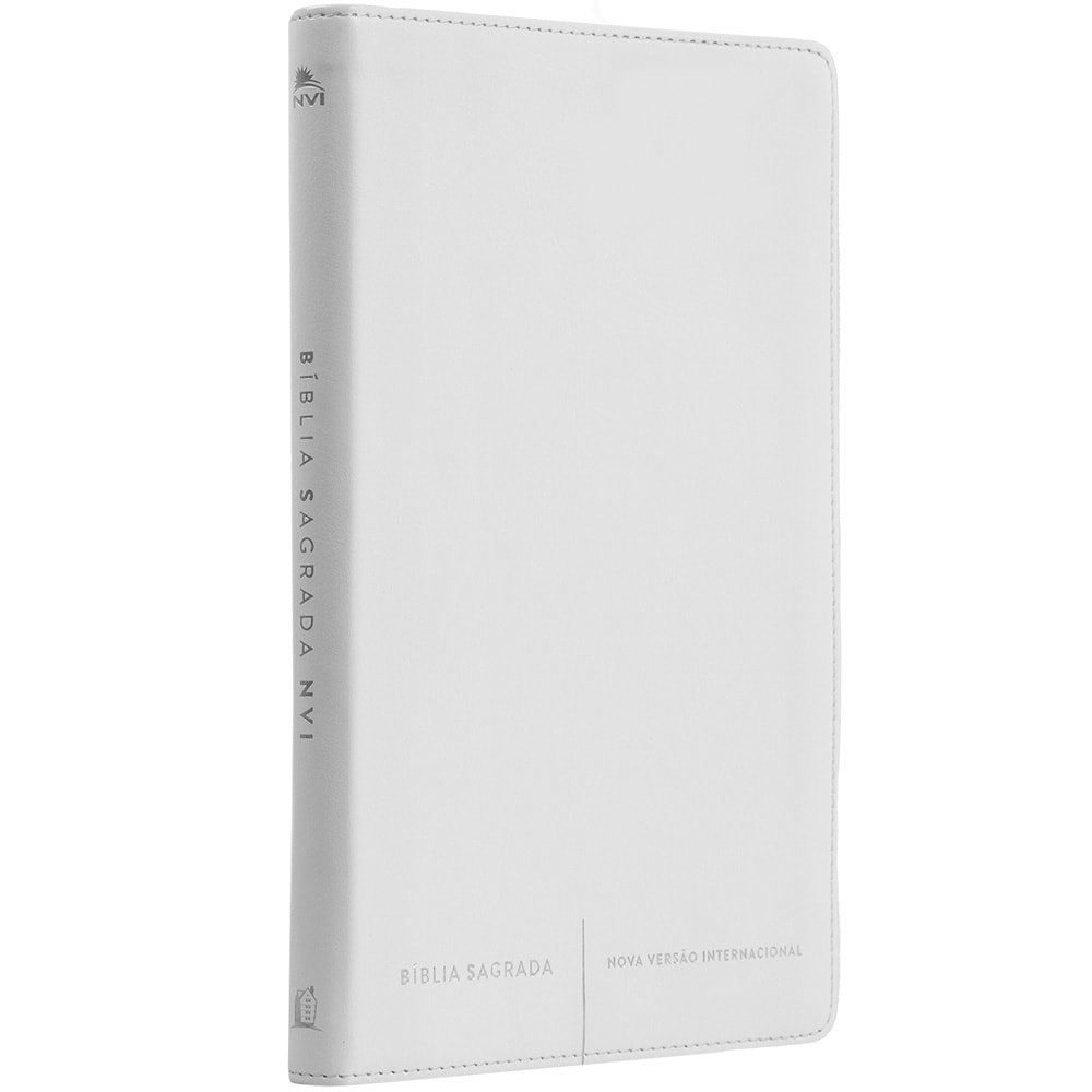 Bíblia Sagrada Slim | NVI | Letra Normal | Capa Luxo Branco