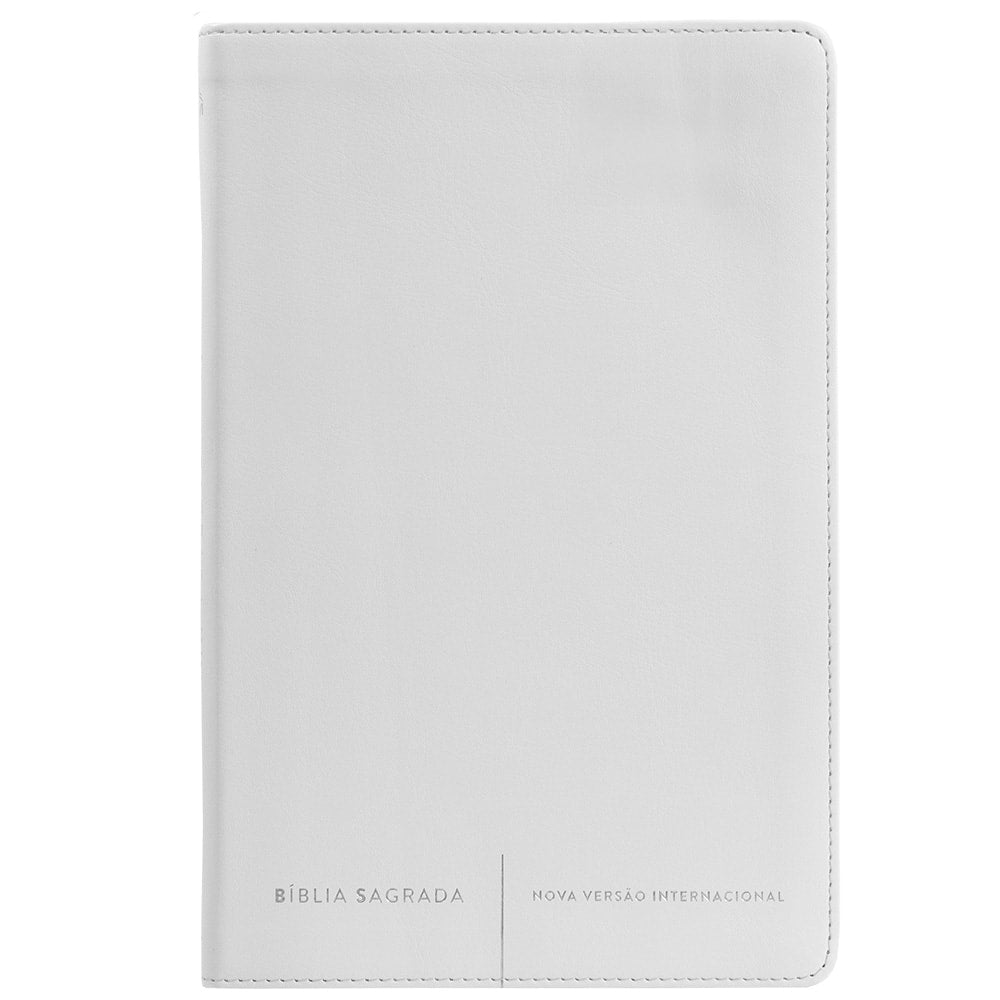 Bíblia Sagrada Slim | NVI | Letra Normal | Capa Luxo Branco