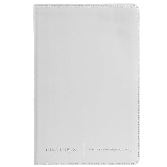 Bíblia Sagrada Slim | NVI | Letra Normal | Capa Luxo Branco