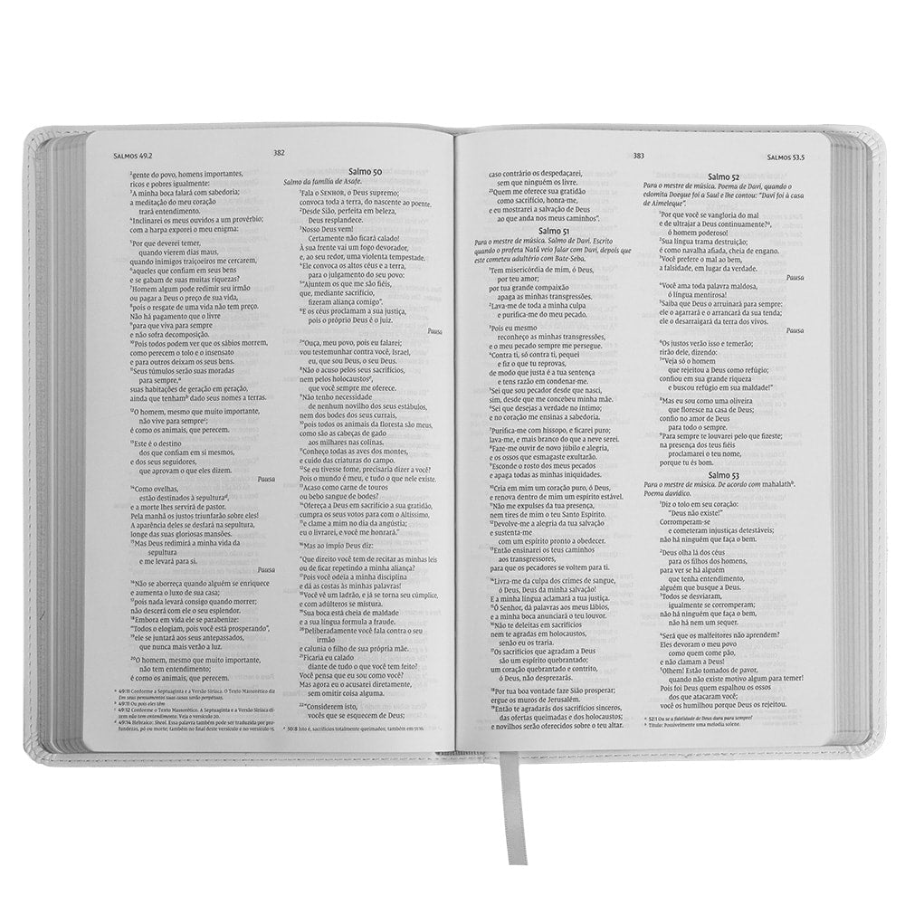 Bíblia Sagrada Slim | NVI | Letra Normal | Capa Luxo Branco