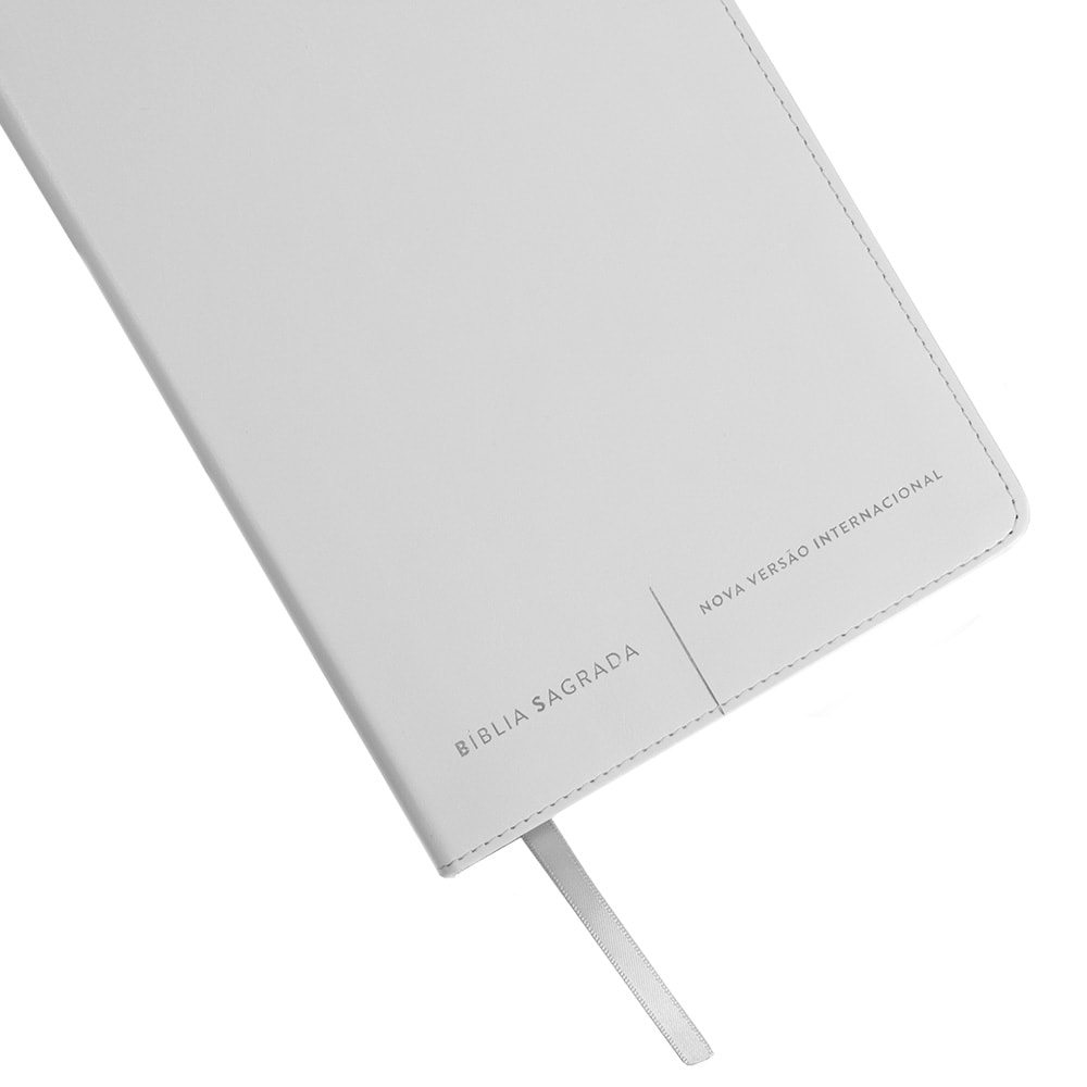 Bíblia Sagrada Slim | NVI | Letra Normal | Capa Luxo Branco