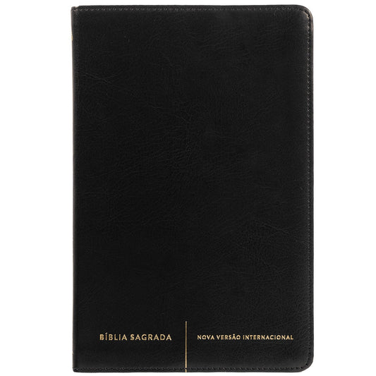 Bíblia Sagrada Slim | NVI | Letra Normal | Capa Luxo Preto