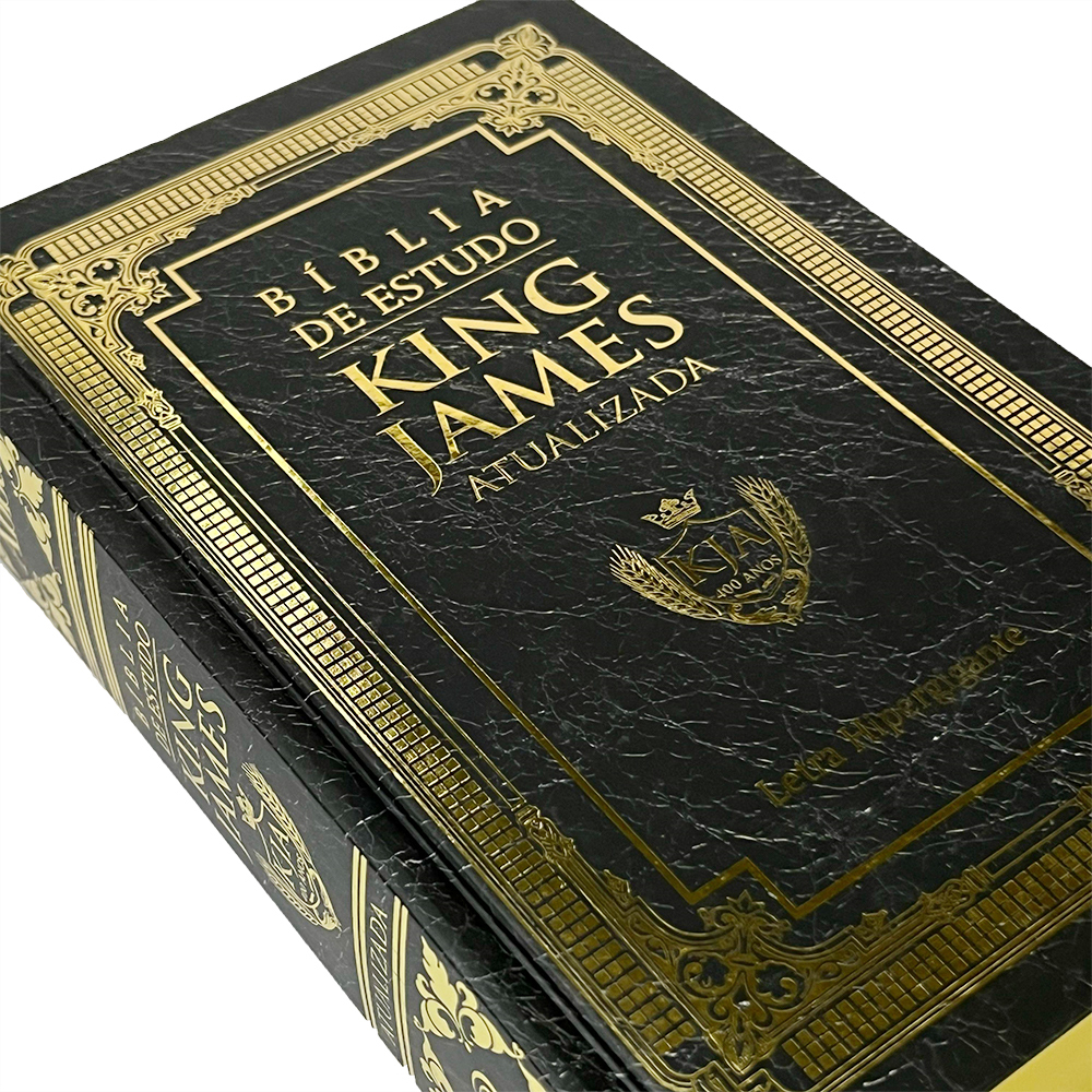 Bíblia King James Atualizada | KJA | Letra Hipergigante | Capa Preto Dourado