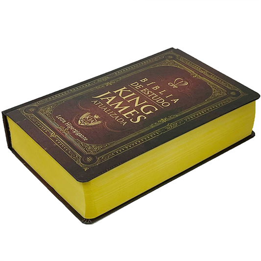 Bíblia King James Atualizada | KJA | Letra Hipergigante | Capa Vermelho Retrô