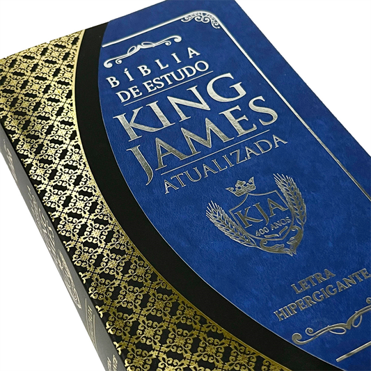 Bíblia King James Atualizada | KJA | Letra Hipergigante | Capa Preto e Azul