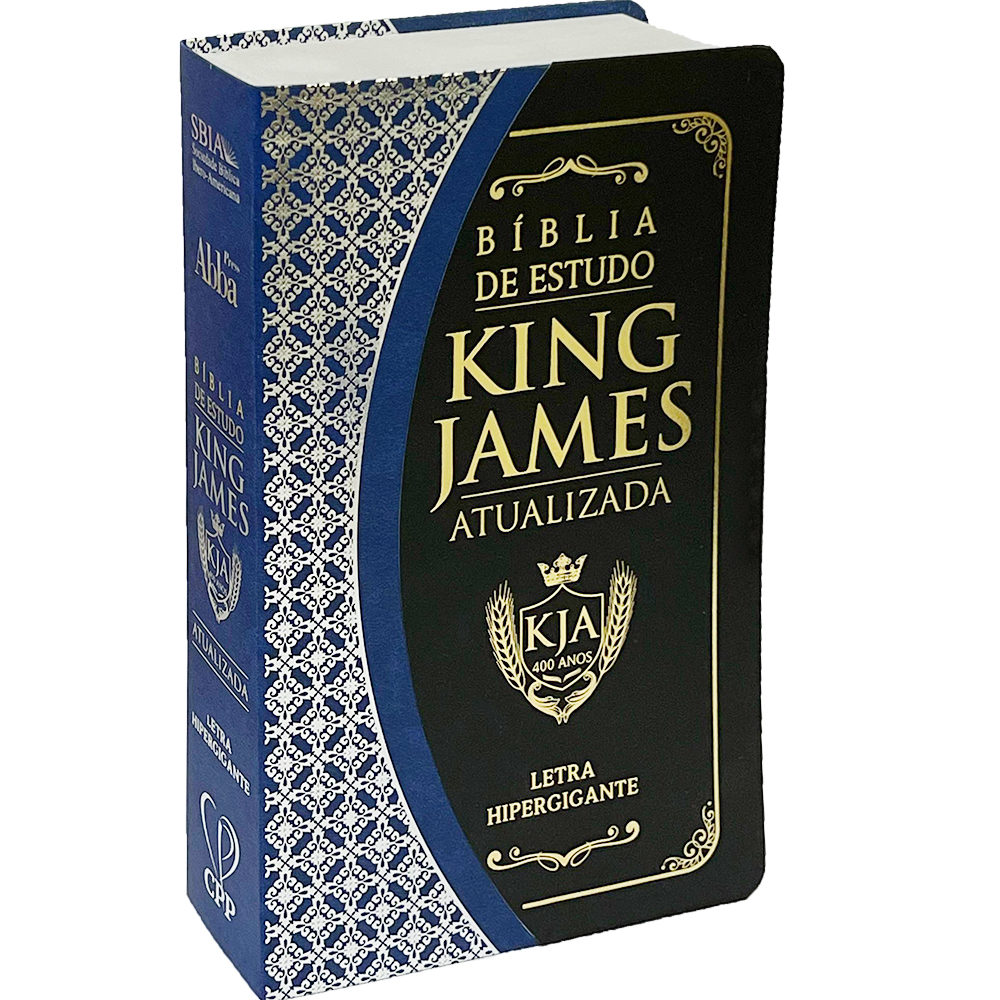 Bíblia King James Atualizada | KJA | Letra Hipergigante | Capa Azul e Preto