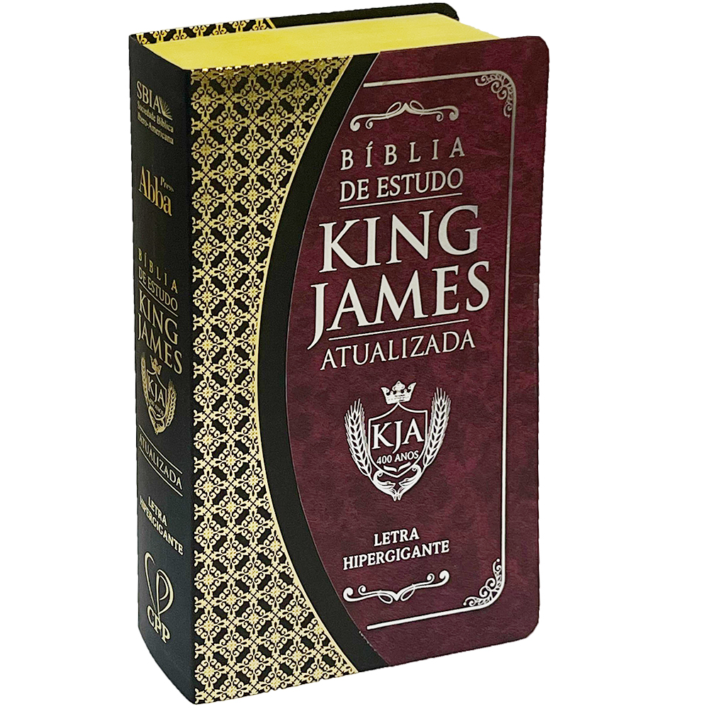Bíblia King James Atualizada | KJA | Letra Hipergigante | Capa Preto e Bordo