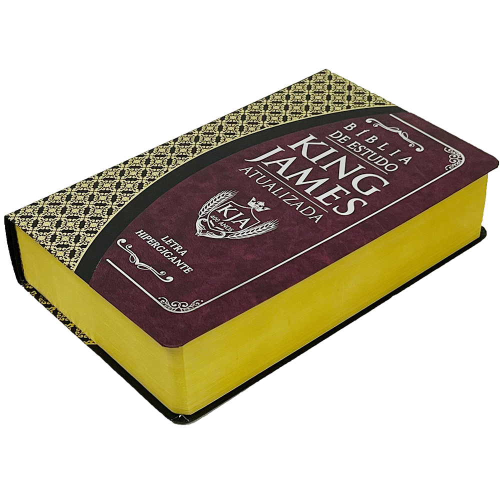 Bíblia King James Atualizada | KJA | Letra Hipergigante | Capa Bordo e Preto