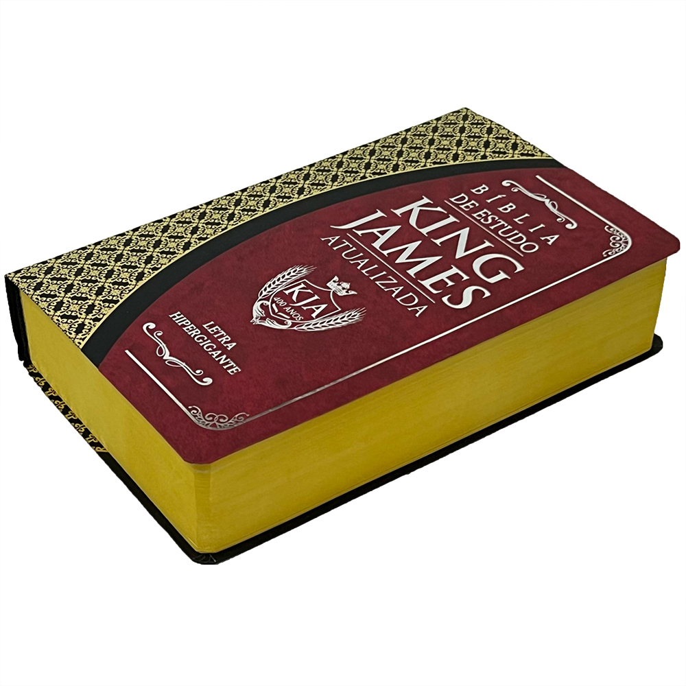 Bíblia King James Atualizada | KJA | Letra Hipergigante | Capa Preto e Vinho
