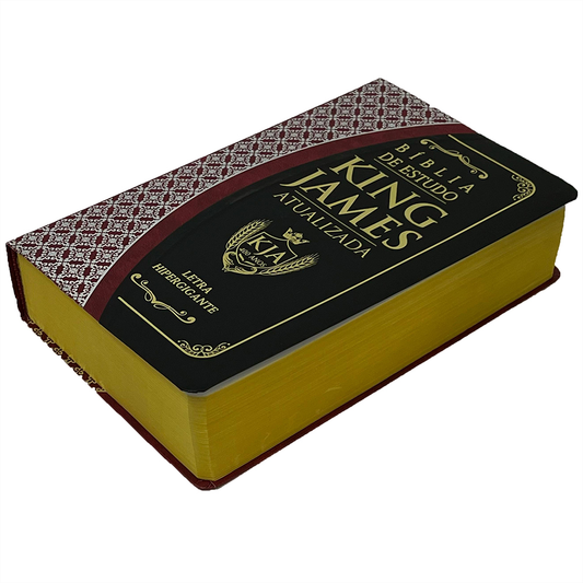 Bíblia King James Atualizada | KJA | Letra Hipergigante | Capa Vinho e Preto