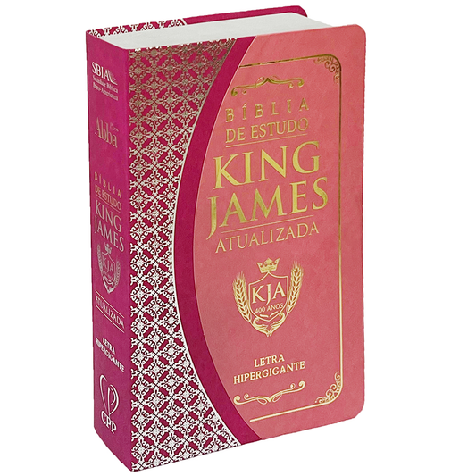 Bíblia King James Atualizada | KJA | Letra Hipergigante | Capa Pink e Rosa