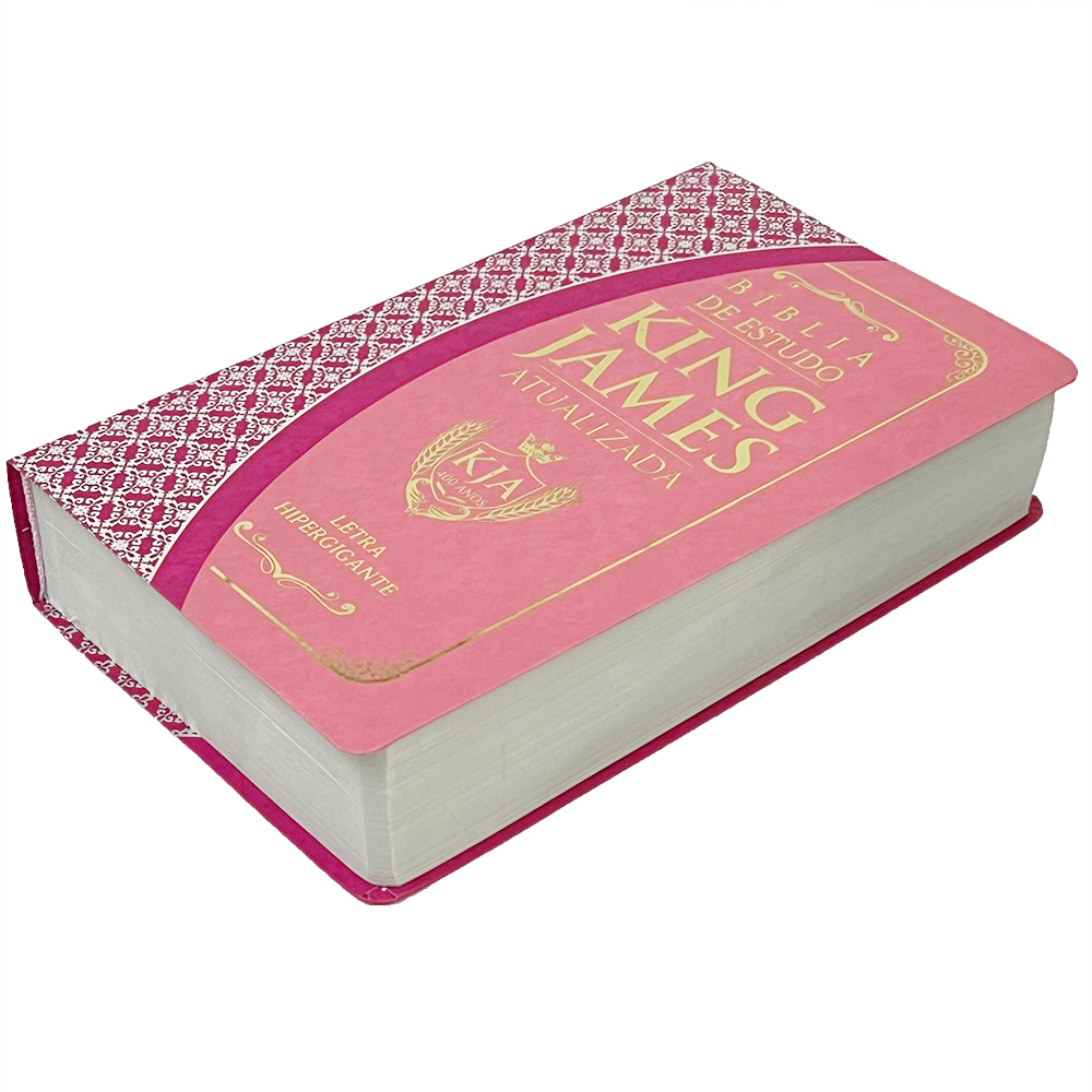 Bíblia King James Atualizada | KJA | Letra Hipergigante | Capa Pink e Rosa
