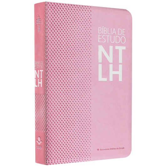 Bíblia de Estudo | Letra Normal | NTLH | Capa Luxo Rosa Nobre