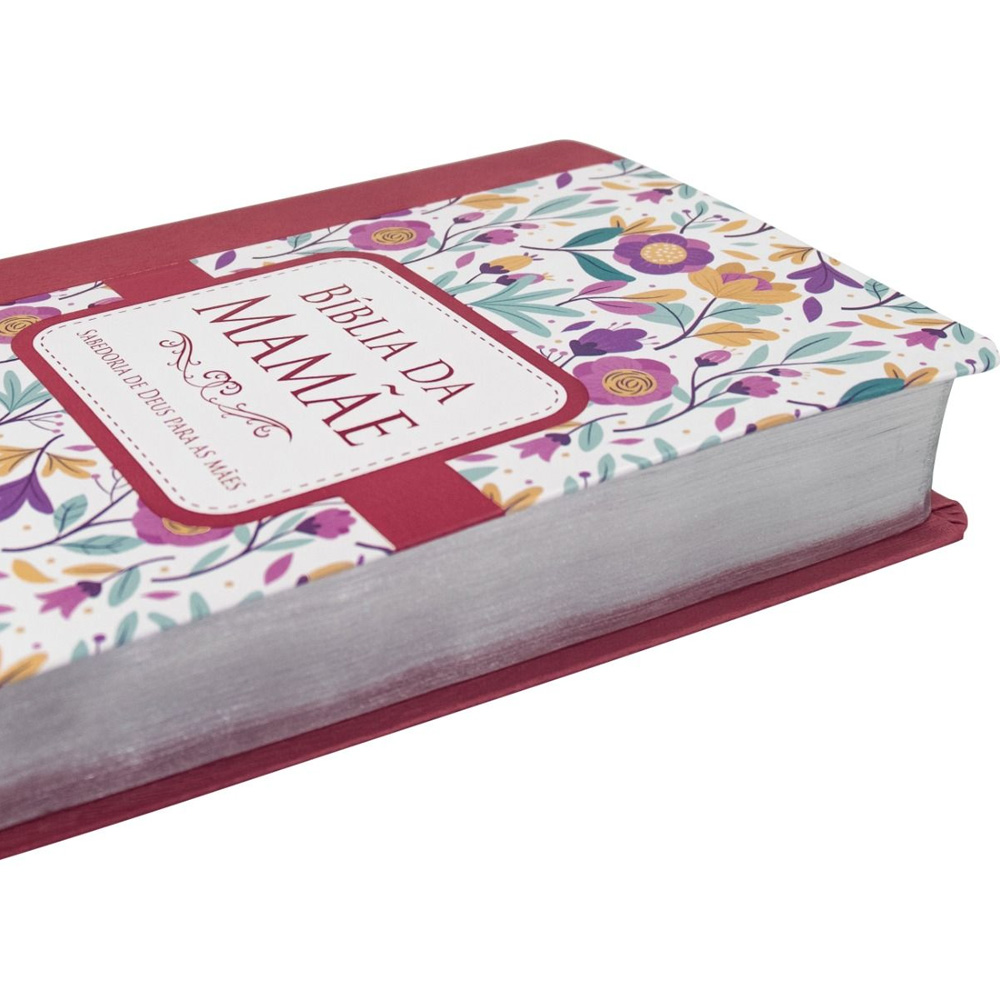 Bíblia da Mamãe | ARA | Letra Normal | Capa Luxo Flores Goiaba