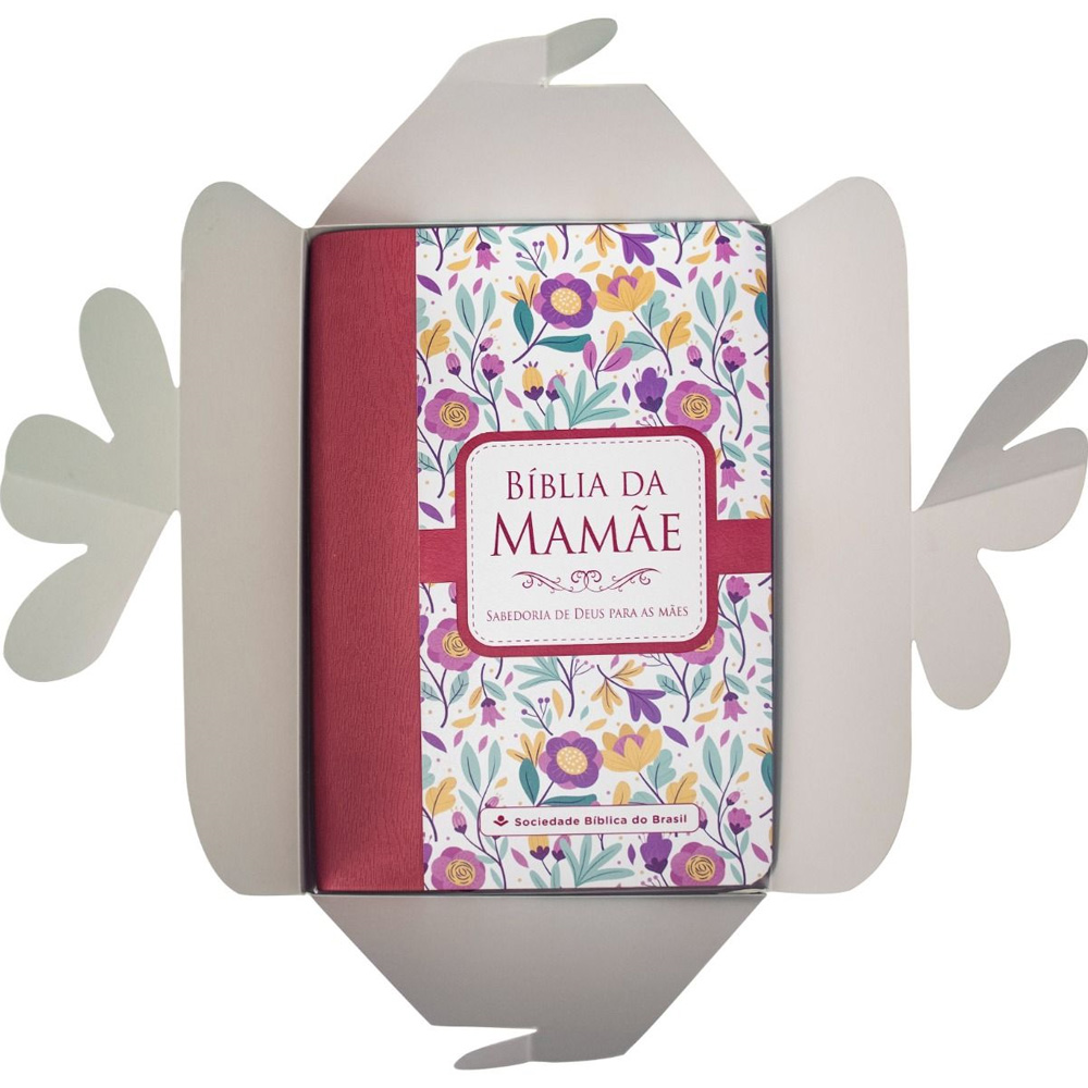 Bíblia da Mamãe | ARA | Letra Normal | Capa Luxo Flores Goiaba