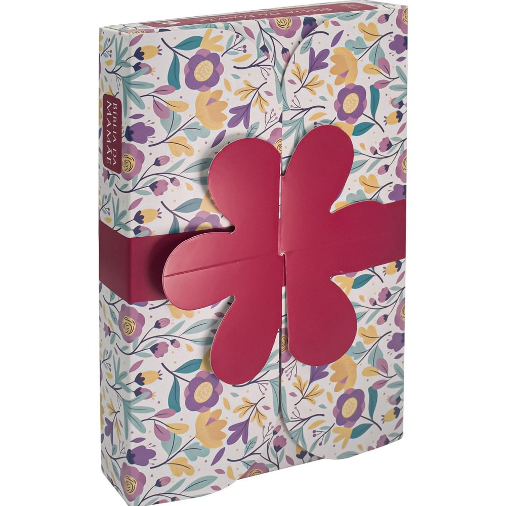 Bíblia da Mamãe | ARA | Letra Normal | Capa Luxo Flores Goiaba