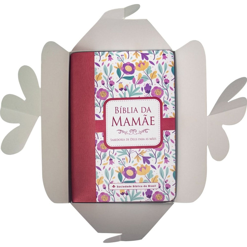 Bíblia da Mamãe | ARA | Letra Normal | Capa Luxo Flores Goiaba