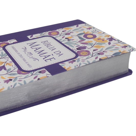 Bíblia da Mamãe | ARA | Letra Normal | Capa Luxo Flores Malva