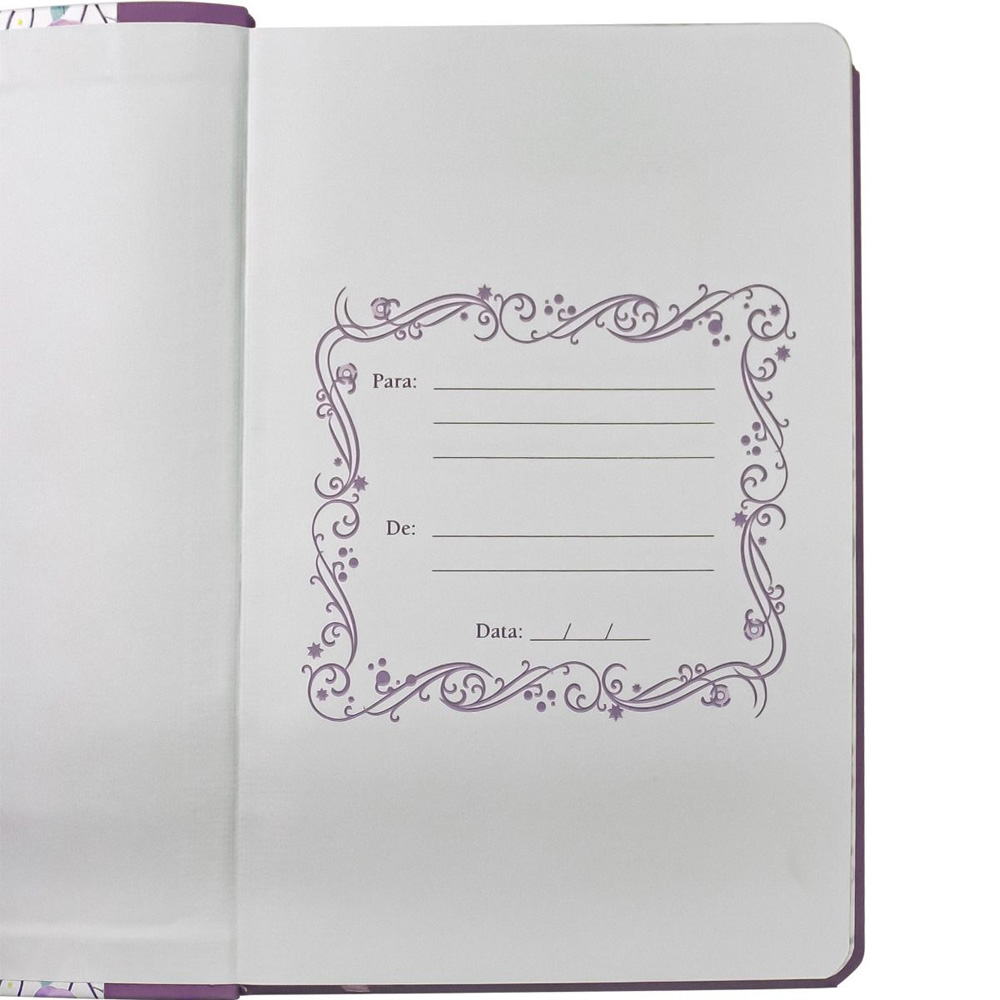 Bíblia da Mamãe | ARA | Letra Normal | Capa Luxo Flores Malva