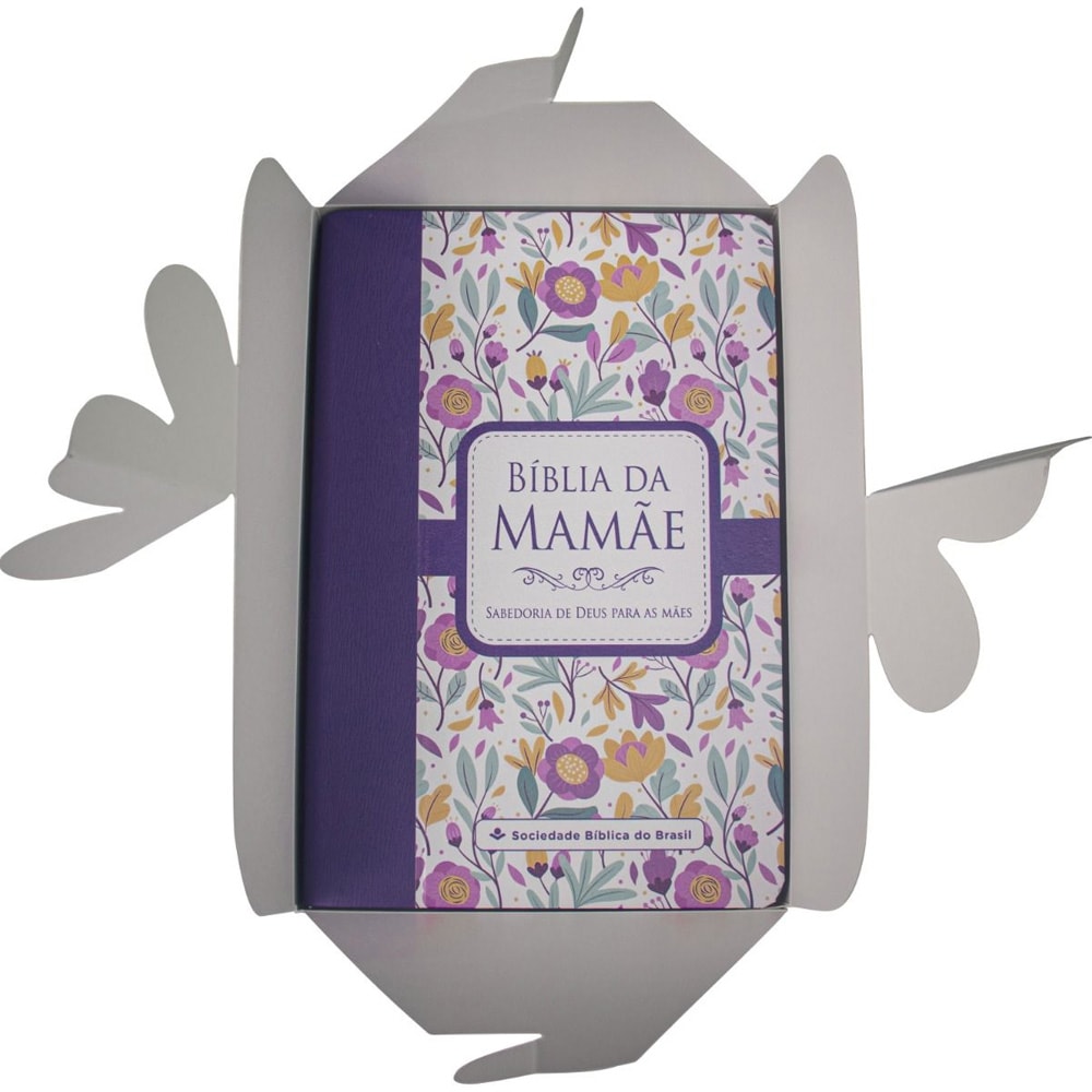 Bíblia da Mamãe | ARA | Letra Normal | Capa Luxo Flores Malva