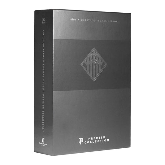 Bíblia De Estudo Thomas Nelson | NVI | Letra Normal | Capa Luxo Preto Couro Legítimo