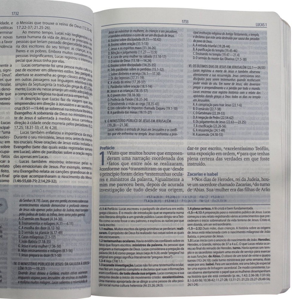 Bíblia de Estudo de Genebra | Letra Grande | ARA | Capa Luxo Azul Escuro