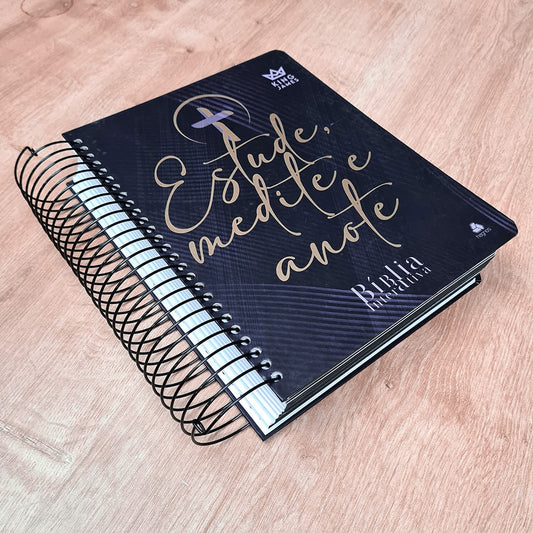 Bíblia de Estudo Interativa | KJC | Letra Normal | Capa Dura Espiral Tradição