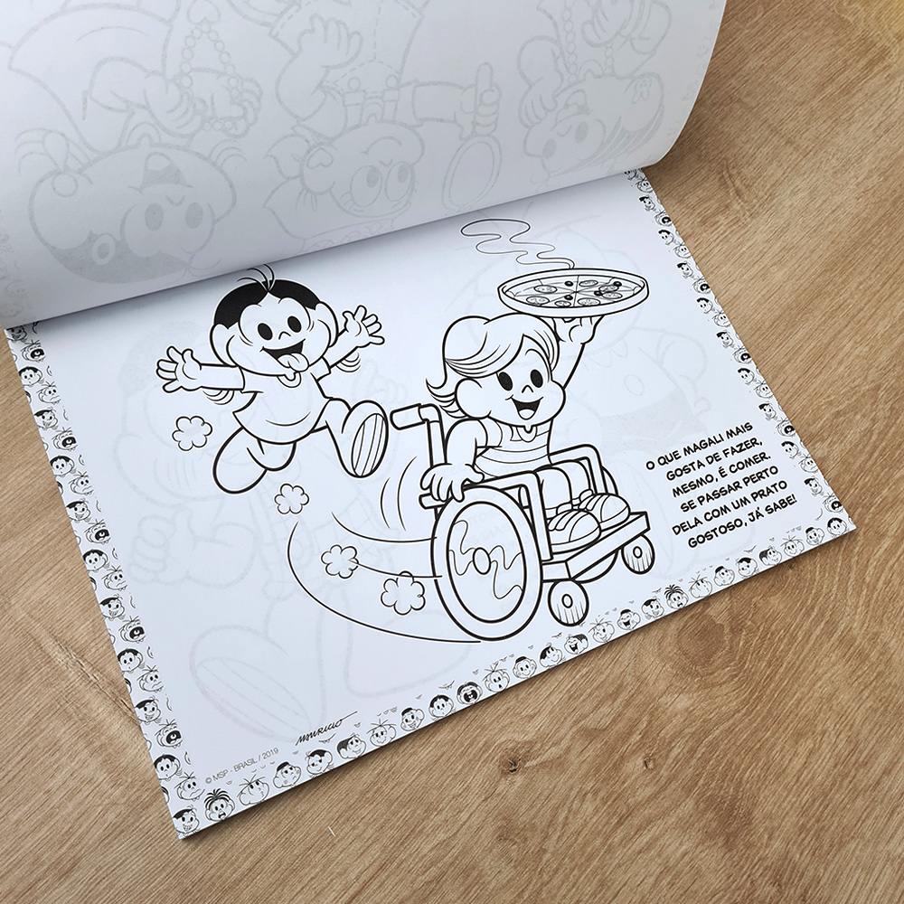 Turma da Mônica | Pranceta para Colorir com 1500 Adesivos
