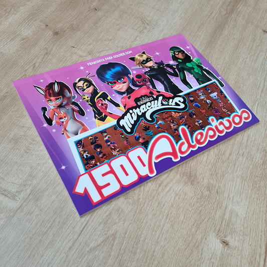 Ladybug | Prancheta para Colorir com 1500 Adesivos | Miraculous