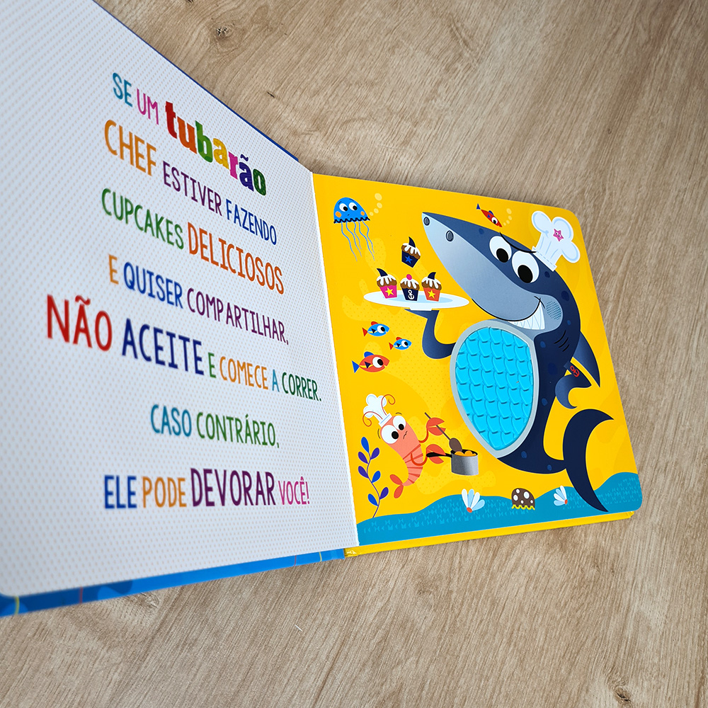 Livro Toque e Sinta | Cuidado com o Tubarão | Ciranda Cultural