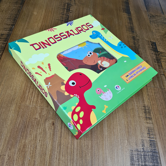 Dinossauros | Com Quebra Cabeça e Livro de Atividades