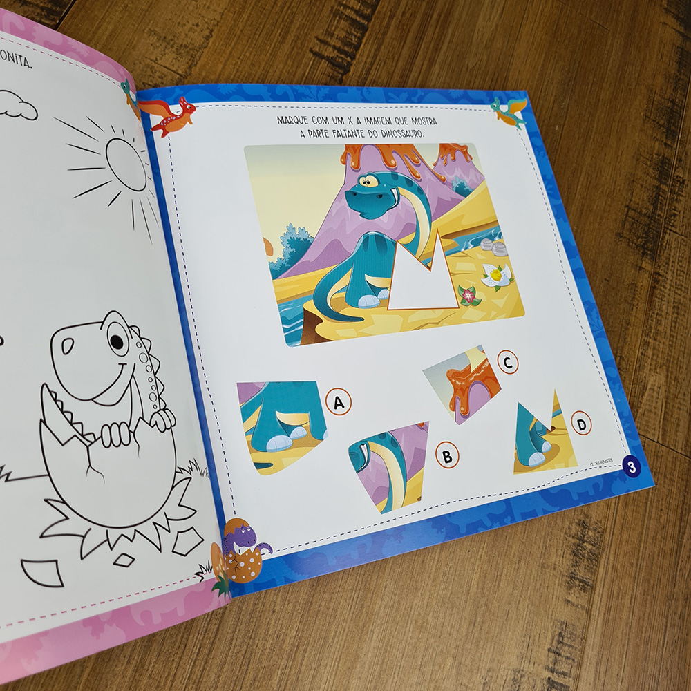 Dinossauros | Com Quebra Cabeça e Livro de Atividades